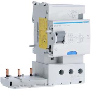 BF364N ปรับแต่งได้ด้วยชุดอุปกรณ์ป้องกันกระแสไฟฟ้ารั่วไหลแบบ Hager 3P 63A ชนิด AC 300mA 3M - Product Image 1