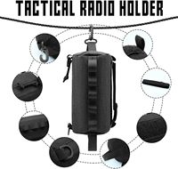 Pochette utilitaire cylindrique tactique MOLLE, sac de transport multi-usages pour radio et EDC