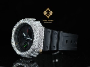 นาฬิกา Pahal Jewels รุ่นหรูหราสำหรับทุกเพศ ตัวเรือนสแตนเลสสตีลประดับโมอิสซาไนต์ ขนาด 40 มม. หน้าปัดอนาล็อก-ดิจิตอล กระจกแซฟไฟร์ ระบบควอตซ์ กันน้ำได้ 20 บาร์ - Product Image 3