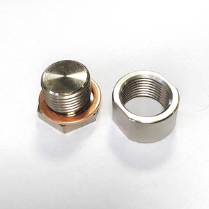 ชุดปลั๊กเชื่อมท่อไอเสียเกรดอุตสาหกรรม M18x1.5 ผลิตจากเหล็กชุบนิกเกิล พร้อมปะเก็นทองแดง ผลิตด้วยเครื่อง CNC สำหรับการดัดแปลงท่อไอเสีย - Product Image 5