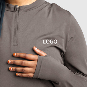 Abbigliamento sportivo modesto personalizzato per donne musulmane <span class=keywords><strong>tuta</strong></span> sportiva a maniche lunghe con fori e tasche tute da ginnastica traspiranti - Product Image 3