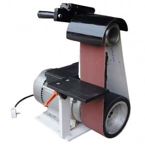 Ponceuse verticale électrique à roue en caoutchouc, petite machine à bande abrasive pour le polissage des bavures en acier inoxydable. - Product Image 3