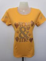 T-shirt décontracté à col rond pour femme avec lettres en strass, imprimé alphabet scintillant, vente en gros directe d'usine, été