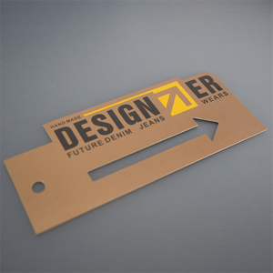 Miễn Phí Thiết Kế Logo Sang Trọng Tái Chế Nhãn Hàng May Mặc Dập Nổi Tùy Chỉnh In Ấn Đặc Biệt Các Tông Quần Áo Cho Quần Áo Treo Thẻ - Product Image 5