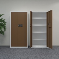 Armoire à dossiers moderne et simple, en acier épaissi, avec 2 tiroirs, verrouillage électronique par code et empreinte digitale, personnalisable.
