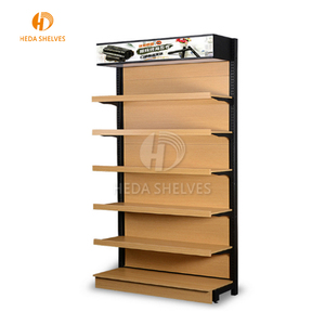 Étagères de supermarché en acier personnalisé, en bois, pour épicerie avec poignées, magasin Gondola <span class=keywords><strong>à</strong></span> <span class=keywords><strong>vendre</strong></span>, pièces - Product Image 1