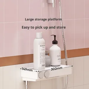 Colonne de douche multifonctionnelle Abeiling à trois sorties avec grand jet supérieur en laiton à jet doux 23861/23753 - Product Image 3