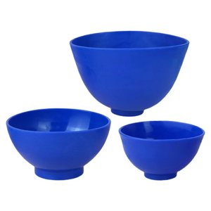 Blue <b>Plaster</b> Mixing Bowls <b>Set</b> Small Medium Large For Dental Impression Tools Manual Use Commercial Grade - Product Image 1