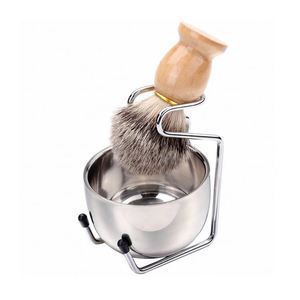 Kit de Cepillo de Limpieza con Mango de Madera de Alta Calidad y Soporte para Cepillo para Afeitar - Product Image 4