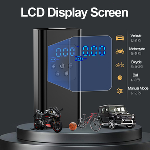 מדחס אוויר נייד לצמיגי רכב משאבת אוויר מהירה משאבת אוויר בלחץ מדויק עבור אופנוע אופניים כדור אופניים - Product Image 4