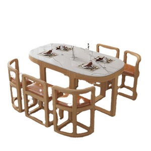 Mesa de <span class=keywords><strong>Comedor</strong></span> de Mármol Invisible de Esquinas Extraordinarias, Personalizada, de Lujo, Simple, Moderna y Popular para Apartamentos - Product Image 6