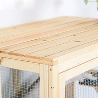 Personnalisé résistant aux intempéries extérieur bon marché en bois pour animaux de compagnie chat condo cages