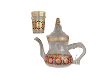 Ensemble de café et de thé en verre borosilicate de style marocain, 5 pièces, avec pot de 800 ml et 4 tasses, portable, pour la maison, cadeau
