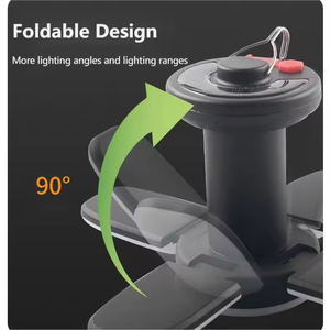 <b>LED</b> <b>Camping</b> Lights 4-Blade Foldable Solar USB Rechargeable Hook Power Bank Wide Area Flood <b>Lantern</b> Outdoor Hiking Emergency Tent - Product Image 3