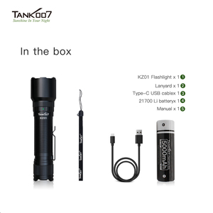 Lampe torche tactique LED <span class=keywords><strong>laser</strong></span> portable TANK007 KZ01, zoom, rechargeable, haute puissance, lampe <span class=keywords><strong>de</strong></span> travail longue portée - Product Image 5