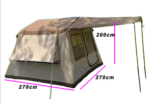7.29 ㎡   Aufblasbares Campingzelt mit Wasserdichter Matte und Regenschutz, Vordach, Wärmeisolierung und für Familien-Camping - Product Image 5