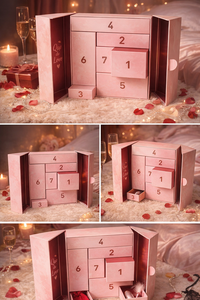<span class=keywords><strong>Calendrier</strong></span> de l'<span class=keywords><strong>Avent</strong></span> de Noël personnalisé, boîte cadeau en carton rose pour cosmétiques et <span class=keywords><strong>bijoux</strong></span> - Product Image 3