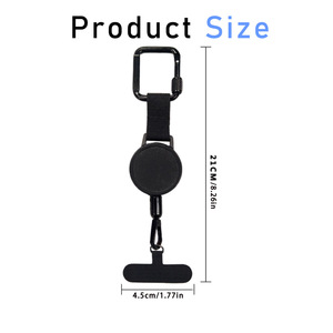 Sangle anti-perte pour téléphone portable, accessoire de téléphone, cordon en acier extensible pour une résistance à la traction accrue, facile à tirer. - Product Image 3