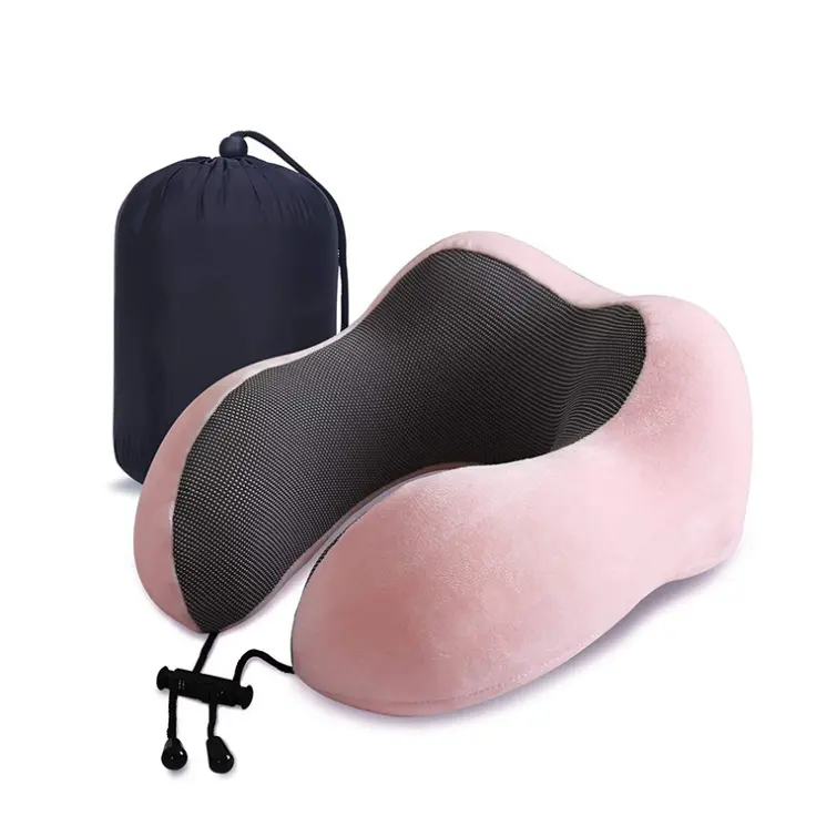 Almohada de viaje portátil, de seda, para cuello