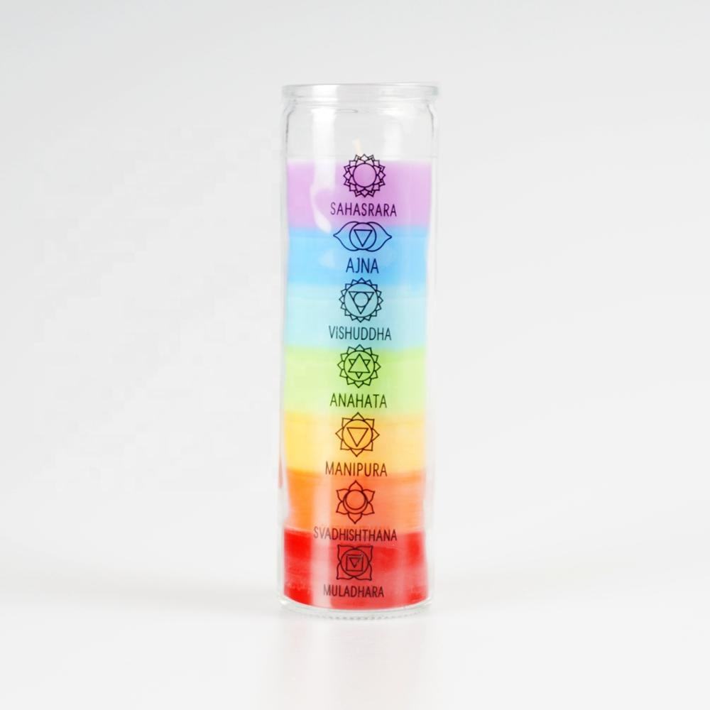 Candela Alta Chakra In Vetro | 12 O 24 Pezzi Per Meditazione E Atmosfera - Foto 13