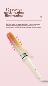 Fer à friser pratique à double usage à clé Affichage automatique de la température par LED <span class=keywords><strong>Boucleur</strong></span> de cheveux certifié PTC ROHS - Product Image 4