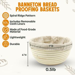 Panier de levage en silicone de qualité alimentaire pour la pâte à pain, kit de démarrage pour levain, bols de levage ronds et ovales pour la cuisson du pain au levain - Product Image 2