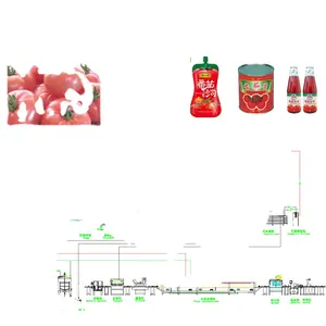 tomato sauce production line tomato paste processing slicer machine tomato canning machine