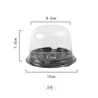Boîtes à gâteaux jetables en plastique de 3, 4, 5 pouces avec couvercles en dôme, et boîtes de transport pour gâteaux de 6, 7, 8, 9, 10 pouces avec couvercle en dôme transparent
