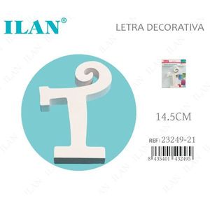 Lettera Decorativa T di Ilan 14,5 Cm Bianca per Decorazione Murale - Product Image 1