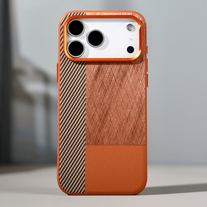 เคสโทรศัพท์หนังแท้แบบต่อผ้าลายหรูหรา L158 สำหรับ iPhone 17 16 15 Pro Max ฝาหลังแม่เหล็กสำหรับ Samsung S26 S25 S24 Ultra - Product Image 6