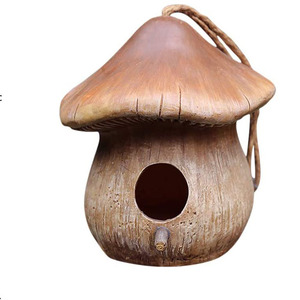 Casas colgantes de cerámica verde para pájaros salvajes, casa de pájaros para exteriores - Product Image 4