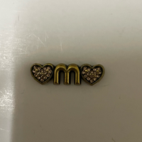 Breloques Abeille Multicolores Anti-Corrosion avec Pierres Incrustées, Plaques Logo Cœur M en Strass pour Vêtements Tendance, Chapeaux, Lingerie et Sacs