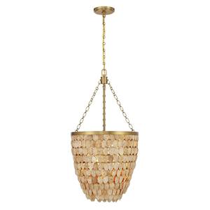 Brass & Linen <b>Shade</b> Modern Luxury Chandelier | Sophisticated <b>Lighting</b> for Hotel High-End Dining Room & Lobby - Product Image 6