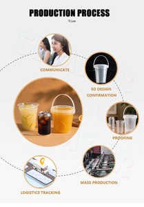 أكواب قهوة من مادة البولي بروبيلين المصنفر سموتشا 16 أونصة مبيع بالجملة ، أغطية بشعار مخصص ، أكواب بلاستيكية من مادة البولي بروبيلين PP صلبة للاستعمال مرة واحدة - Product Image 6