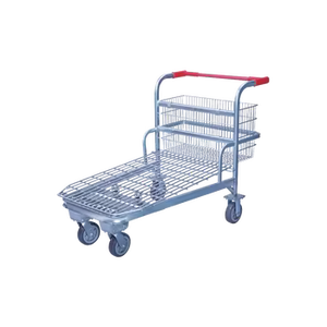 Chariot plat en acier résistant de chariot avec des roues chariot roulant d'entrepôt de haute qualité chariot de chariot de cargaison de logistique d'entrepôt - Product Image 6