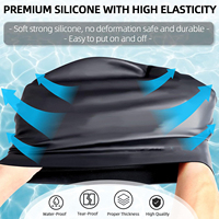 Bonnet de bain durable en silicone, confortable et abordable, à haute élasticité, pour dreadlock.