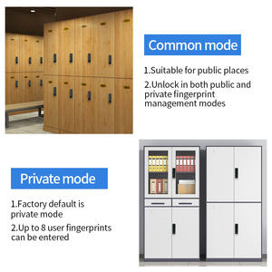 Serrure à empreintes digitales en alliage de zinc noir Baileji avec déverrouillage par code pour meubles, armoires et tiroirs - Product Image 3