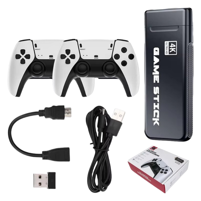 M8 Pro 4K Hd Classic Video Retro Game Console Built-In 20000 Games 2.4Gb Game Stick with 2 Wireless Controller Gamepad M8Pro