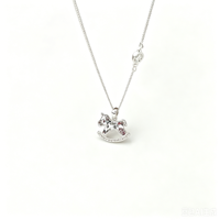 Collier en argent sterling 925 YBS en forme de cheval, porte-bonheur, avec chaîne en corde, pour femme, tendance, minimaliste, inspiré de la forêt