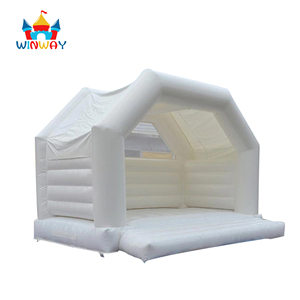Commercial PVC Bounce House <b>White</b> Inflatable Wedding Bouncer with <b>Slide</b> for Indoor/Outdoor Party Use for Home - Product Image 2