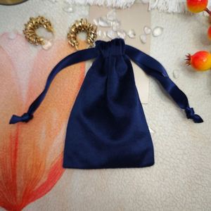 Pochette en velours doux flanelle pour collier et rouge à lèvres, sac cadeau haut de gamme en velours avec cordon de serrage, pochette à bijoux pour collier - Product Image 4