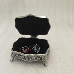 Прямоугольная Оловянная Золотая Серебряная шкатулка для ювелирных изделий - Product Image 6