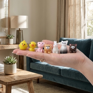 Miniatures d'animaux en résine en gros, <span class=keywords><strong>1</strong></span>-2 cm, figurines 3D miniatures d'ours, cochon, lapin, chat pour détaillants, boutiques de cadeaux, bricolage, artisanat, décoration de jardin - Product Image 6