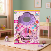 Ensemble de maquillage miniature en plastique Perla pour filles de 4 à 6 ans avec miroir et couleurs 34x25 cm Jouet Valeria