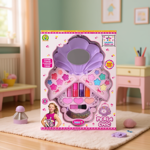 Perla Chic Makeup Set For Girls With <b>Mirror</b> And Colors 34x25 Cm Valeria <b>Make</b> <b>Up</b> Toy - Product Image 3