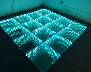Plancher de danse LED 3D portable de haute qualité avec miroir éclairé en verre trempé RGB pour fête disco - Product Image 2