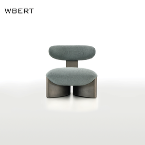 WBERT Chaise en tissu vert de style italien personnalisée Meubles en bois Fourniture directe d'usine pour la maison, le bureau et l'appartement. - Product Image 2