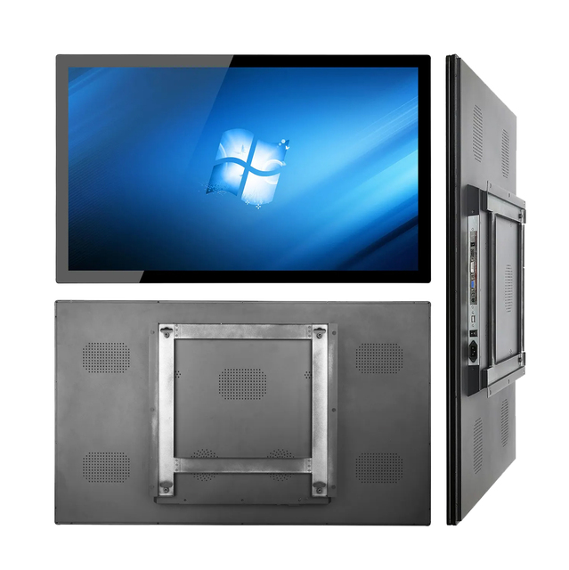 23.6 27 32 43 49 55 65 Inch Industrial Screen Touch Monitor LCD Display Capacitive IR Touch Camera Light Sensor 4K Optional