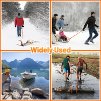 Sangle de transport de cerf en polyester durable avec poignée, corde portable de 59 pouces de long et 1 pouce de large, sangle orange pour la chasse en extérieur et l'usage agricole