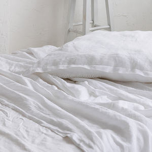 Ensemble <span class=keywords><strong>de</strong></span> literie en lin européen naturel 100% lin français, ensemble <span class=keywords><strong>de</strong></span> couette en lin pur, ensemble <span class=keywords><strong>de</strong></span> draps plats et ajustés, vente en gros - Product Image 3